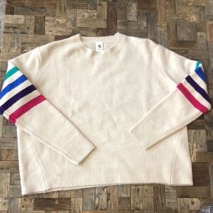 Flawless Crewneck Sweater Rainbow Sleeves
